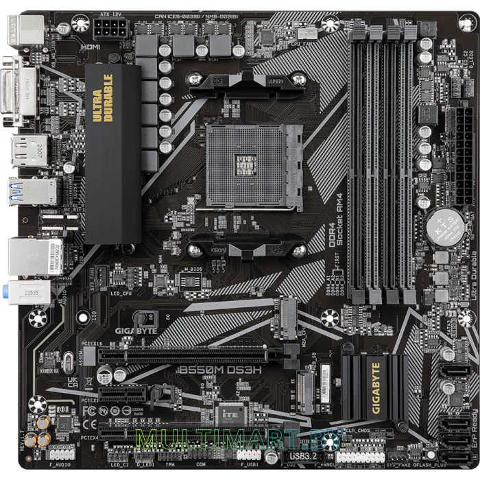 Материнская плата Gigabyte B550M DS3H (rev. 1.7)